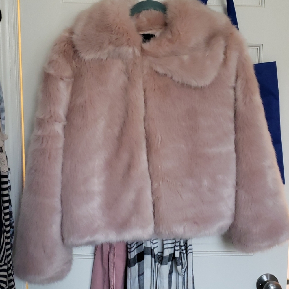Pink Bloomingdale's Faux Fur Cliche Jacket